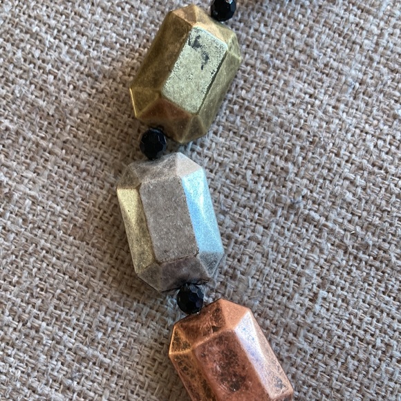 2/$10 Burnished Copper Gold and Silver-toned Necklace - Picture 2 of 3